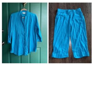 Drapers & Damons 3-piece set large tops and medium pants